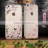 Luxury Design Newest Cellphone Acessories TPU Electroplate Flower Pattern Phone Case for IPhone 5 /6s/6plus thumbnail-5