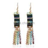 Glass Crystal With High Quality Small Beads Tassel Earring Sets thumbnail-1