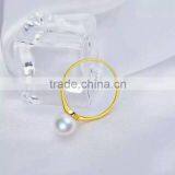Quality Freshwater Pearl Ring Designs Silver White Gold Pearl Rings thumbnail-1