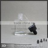Dropper Sealing Type 30ml Rectangular Transparent Black Glass e Liquid Bottle With Childproof Cap and Glass thumbnail-1