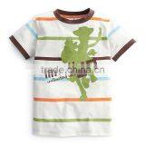 Boys and Childrens Short Sleeve Printing Striped T-shirt