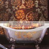MB PBT-CV-S02 Handmade Mosaic Small Bathtub Design Silver Leaf Mosaic Art Mosaic Bathtub thumbnail-2