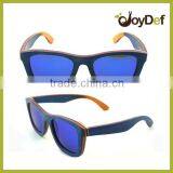 100% Natural New Style of Green Skateboard Wooden Sunglasses thumbnail-2