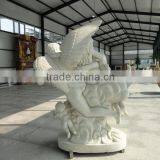 Large White Marble Angel Garden Statue thumbnail-4