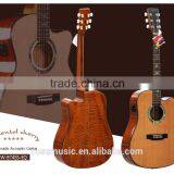 41inch top quality handmade acoustic guitar with fishman pickup ISY-601, guitar bag (W-974SS-EQ)