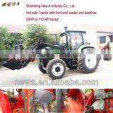 100HP With Front End Loader and Backhoe Farm Tractor thumbnail-1