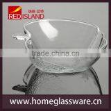 Fruit Tray Crystal 5 Inch Apple Shape Glass Bowl for Salad thumbnail-2