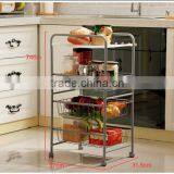 3 Tier Kitchen Storage Supply Storage Trolley Cart thumbnail-3
