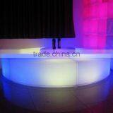 LED Remote Halfmoon Table/ Hot Sell LED Rechargeable Halfmoon Coffee Table/LED Outdoor Lawn Halfmoon Cocktail Table thumbnail-5