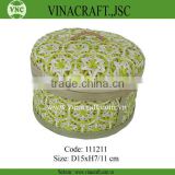 Round Colourful bamboo Basket With Cover