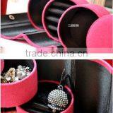 Hot Sale 3-layer Jewelry Box / Colorful Folding Jewelry Storage /High Quality Travel Jewelry Organizer thumbnail-3