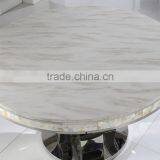 Hot Design Modern Stainless Steel Hotel Table With Marble Hotel Console Table Set thumbnail-4