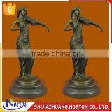 Antique bronze beautiful lady playing violin statue for sale NTBH-052LI