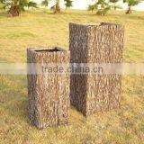 Large Sandstoone Wooden Finish Garden Flower Pot thumbnail-1