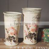 Flower Tub Flower Pots Planters Home Decoration Metal Pots Water Bucket Watering Flowers Bucket Garden Art Decor Vintage Pots thumbnail-3