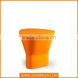 Unique Modern Fiberglass Triangle Shaped Coffee Table thumbnail-2