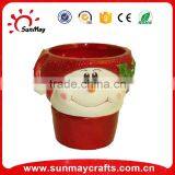 Decorative Snowman Indoor Flower Pot thumbnail-1