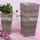 Square PE Rattan Garden Planter thumbnail-1