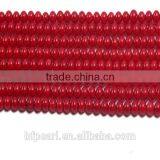 6mm Round Red Coral Beads Loose String thumbnail-1