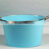 Galvanised Flower Pot, Epoxy Coated thumbnail-1