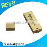 2016 Business Gifts Metal Gold Plating U Disk Shell With Logo thumbnail-1