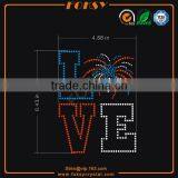I Love USA Hot Fix Rhinestone Heart Design Transfers thumbnail-4
