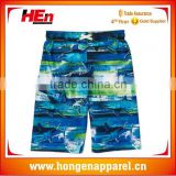 Hongen apparel hot sale sublimation surf shorts, funny design men beach shorts