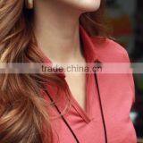 Women Polo Shirts Short Sleeves Fitted Tees Blank Tops thumbnail-3