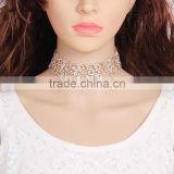 Women fashionable rhinestone gems choker necklace for girls