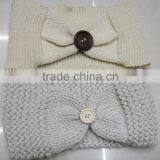 Fashion Winter Popular Button Knitted Hot Headband thumbnail-1