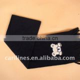 wind proof & warm promotional kids polar fleece lovely dog scarf in black