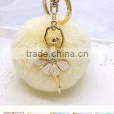 2017 Imitation Rabbit Fox Fur Ball Bag Charms Accessories Heart Fur Ball Pom Pom Keychain Faux Fur Ball Keychain Gifts thumbnail-4