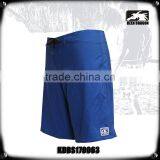Men's Solid Navy Blue Blank Board Shorts With Custom Logo Print thumbnail-4