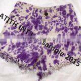 Ladies Tie Die Shorts thumbnail-3