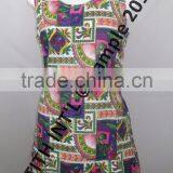Sleeveless Round Neck Printed Viscose Ladies Dress thumbnail-4