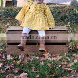 Ginger and White Polka Dot Smocked Dress Baby Girl Party Dress Frock Design Baby Polka Dot Dress thumbnail-2