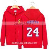 2017 Wholesale Beautiful Design Amazing Quality Eco-friendly Breathable Anti-wrinkle Cute Sports Zipper Hoodie thumbnail-3