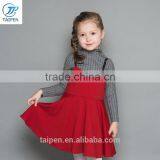 2017 Spring Children's Woven Suspender Dress Fashon Sleeveless Dress Back With Zipper Derigns For Girl thumbnail-1