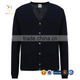 V Neck Mens Knitted Cashmere Cardigan Sweater thumbnail-1