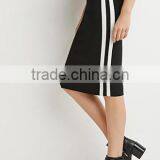 Ms 100% Cotton Stripe Pencil Bust Skirt in Baseball thumbnail-3
