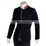 MOQ 1 pc Cotton and Polyester Mixed Stand Collar British Style Tunic Suit for Man thumbnail-3