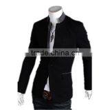 MOQ 1 pc Cotton and Polyester Mixed Stand Collar British Style Tunic Suit for Man thumbnail-4