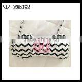 New Arrival Monogrammed Chevron Bandeau Bikini thumbnail-3