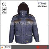 Winter Blue Workwear Mens Padded Working Parka Jacket With Oxford EN343 thumbnail-1