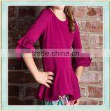 2017 $1 Baby Clothes Super Lowest Price Clothes Cupboard Design Wine Red Girls Long Sleeve Top thumbnail-1