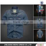 2016 MEN's Denim Shirt Size S M L XL thumbnail-1