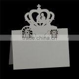 Paper Wedding Party Name Place Card Crown Gray thumbnail-1