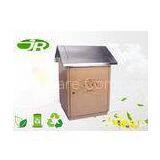 Galvanized Square Outdoor Waste Bin Square Waste Bin For Street thumbnail-1