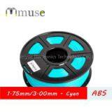 Cyan ABS 3D Printing Filament 1.75mm 3mm