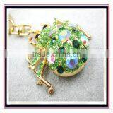 2016 Hot Selling Spider Keychain Keyring Rhinestone Key Ring Chain